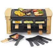 Machine à raclette KITCHEN CHEF KCWOOD 6 RP