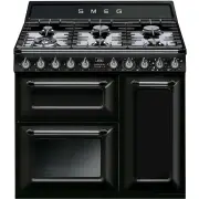 Piano cuisson dessus gaz SMEG GAMME ELITE TR 93 BL