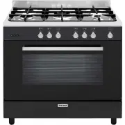 Falcon Kitchener 90 - fours et cuisinières (Autonome, Electrique, Gaz, A,  Chrome, Acier inoxydable, boutons, Rotatif) [Classe énergétique A] FALCON  kch90dfssceu