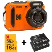 Appareil photo compact étanche KODAK WPZ ORG + BATT + MICROSD 16 G