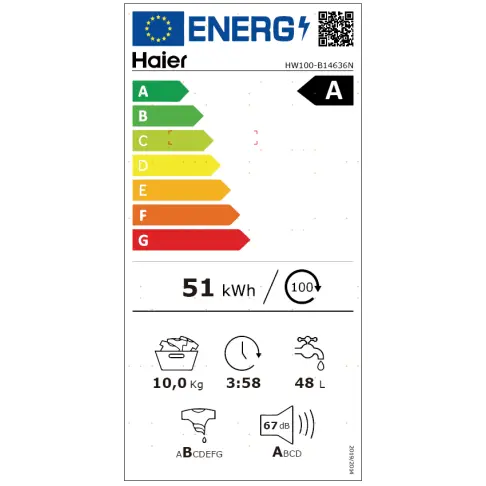Lave linge hublot HAIER HW100B14636N - 9