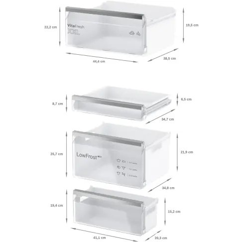 Réfrigérateur intégrable combiné inversé BOSCH KIV86SFE0 - 8