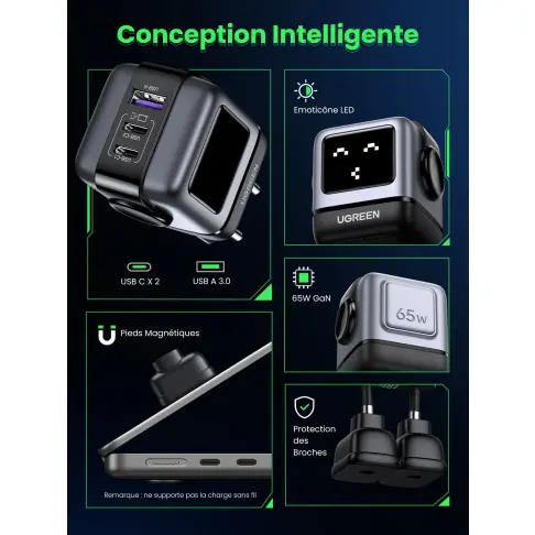 Chargeur secteur UGREEN 25685B - 7