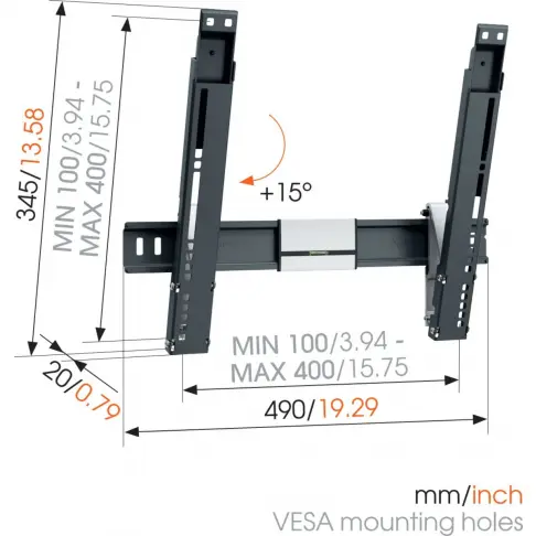 Support mural VOGELS THIN 415 - 5