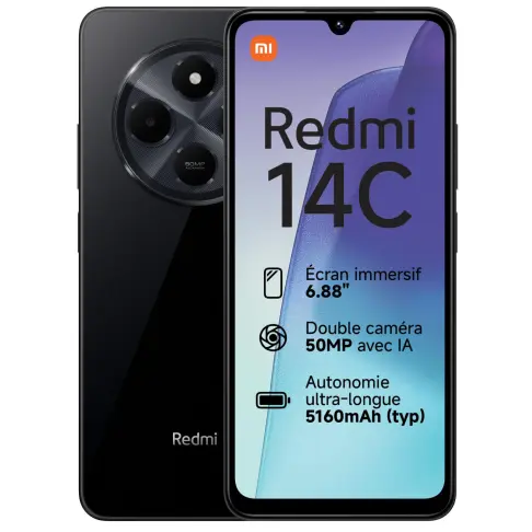 Smartphone XIAOMI REDMI14C256NOIR - 1