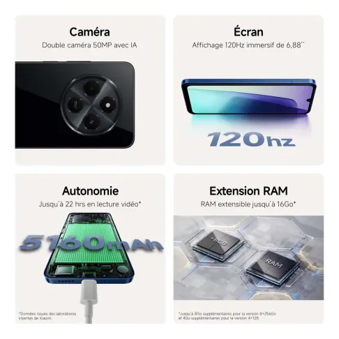 Smartphone XIAOMI REDMI14C256NOIR - 6