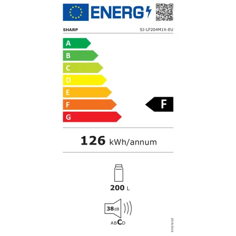 Réfrigérateur intégrable 1 porte SHARP SJLF204M1X - 3