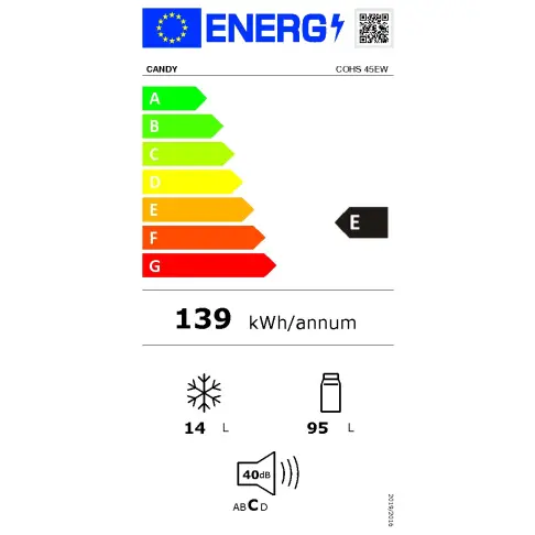 Réfrigérateur table top CANDY COHS45EW - 2
