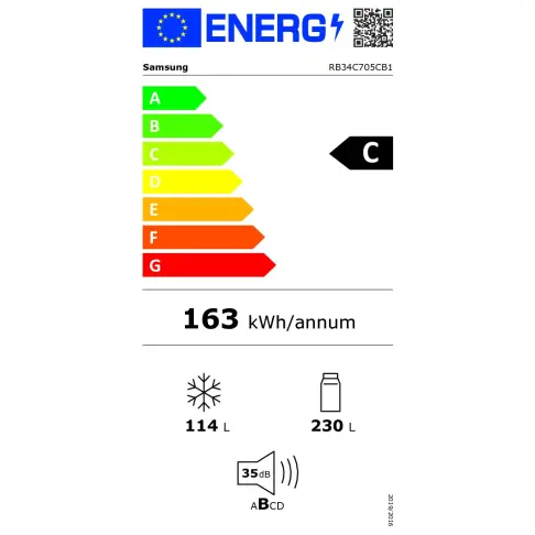 Réfrigérateur combiné inversé SAMSUNG RB34C705CB1 - 7