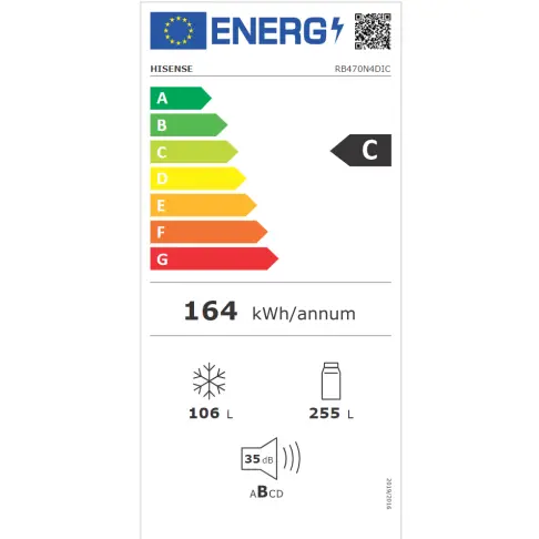 Réfrigérateur combiné inversé HISENSE RB470N4DIC - 4