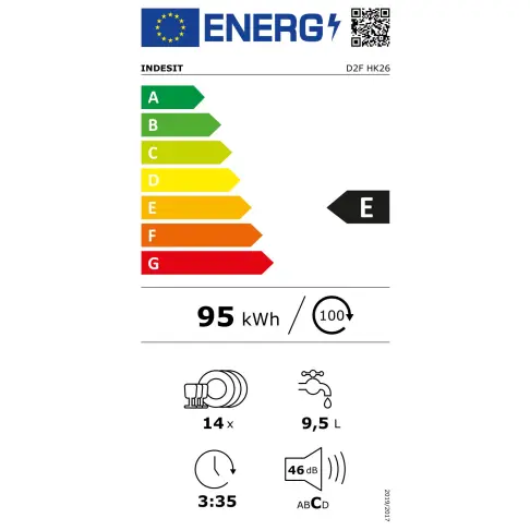 Lave-vaisselle 60 cm INDESIT D2FHK26 - 5