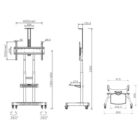 Support chariot MULTIBRACKETS KC-MB-CR-4627 - 2