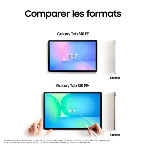 SAMSUNG Galaxy Tab S10 FE Silver 128 Go - SM-X520NZSREUB - 14
