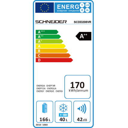 Refrigerateur 2 Portes Schneider Pem Scdd 208 Vr Mda