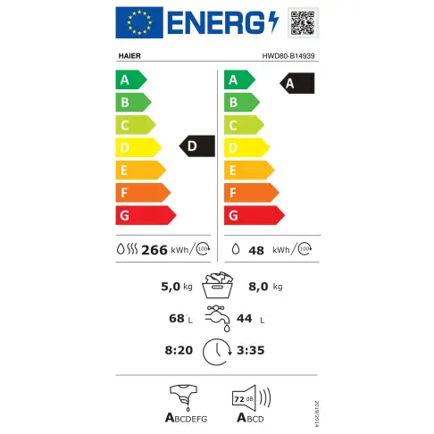 Lave-linge séchant HAIER HWD80-B14939-FR - 2