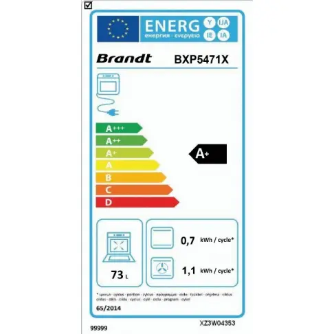 Four pyrolyse BRANDT BXP 5471 X - 3