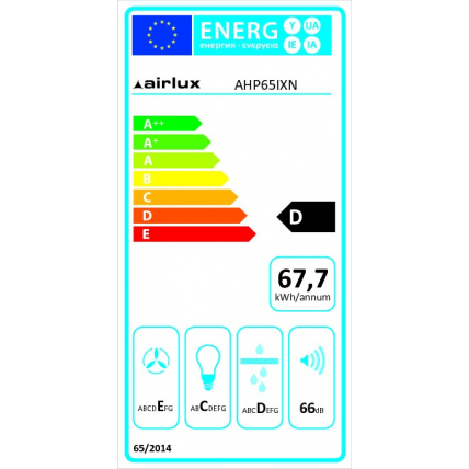 Hotte Decor Airlux Ahp 65 Ixn Mda