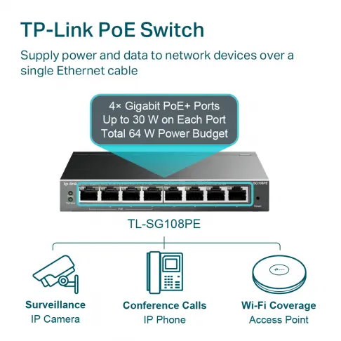 Switch TPLINK TL-SG108PE - 4