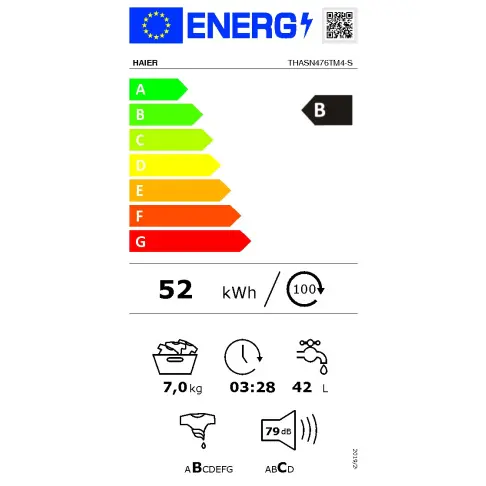 Lave-linge top HAIER THASN476TM4S - 5