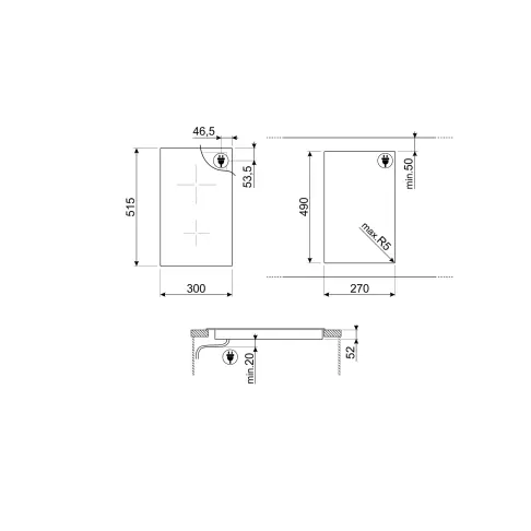 Domino induction SMEG SI 5322 B - 2