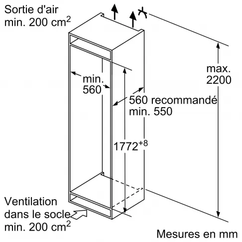 Réfrigérateur combiné intégré SIEMENS KI86NVFE0 - 12