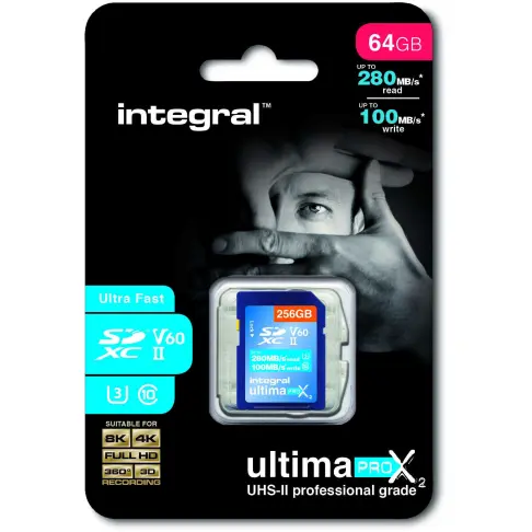 Carte mémoire INTEGRAL INSDX 64 G 260/100 U 2 - 1