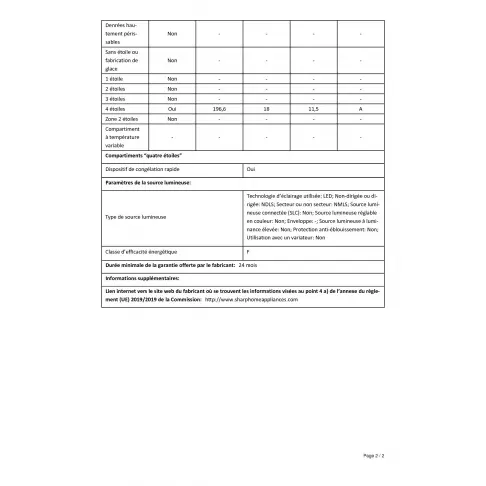 Congélateur intégrable SHARP SJSE197E01X - 4