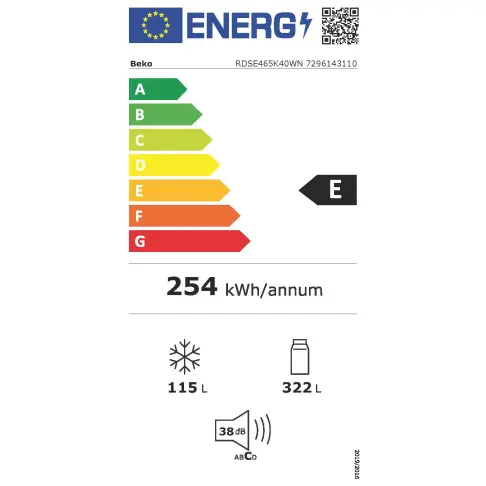 Réfrigérateur 2 portes BEKO RDSE465K40WN - 3
