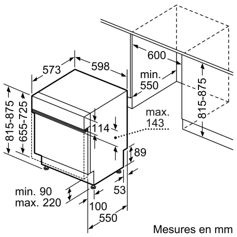 Lave-vaisselle intégré 60 cm BOSCH SMI2HTB06E - 10