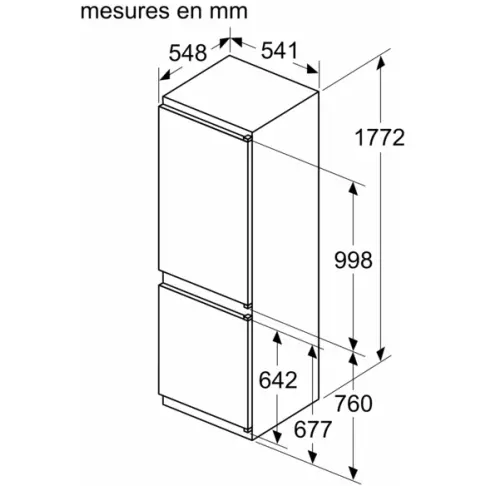 Réfrigérateur combiné intégré BOSCH KIV865SE0 - 8