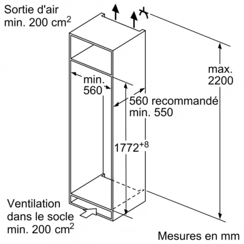 Réfrigérateur intégré 1 porte BOSCH KIR81NSE0 - 3