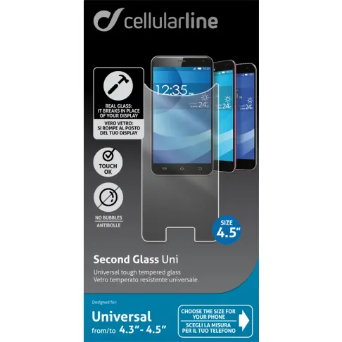 Protection ecran CELLULAR LINE TEMPGLASBUNI 45 - 4