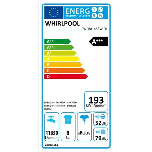 Lave-linge frontal WHIRLPOOL FWFB 81483 WFR - 3