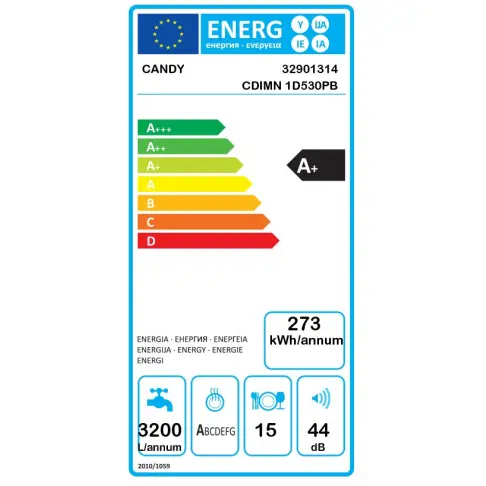 Lave-vaisselle tout intégré 60 cm CANDY CDIMN 1 D 530 PB - 3