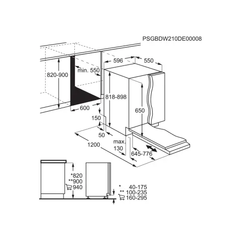 Lave-vaisselle tout intégré 60 cm ELECTROLUX E62LC212S - 4