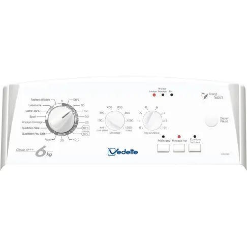 Lave-linge top VEDETTE VLT 612 EX - 2