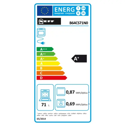 Four pyrolyse NEFF B64CS71N0 - 9
