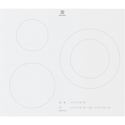 Plaque induction ELECTROLUX LIT60342CW 3 foyers blanche , 1 extensible 5200w