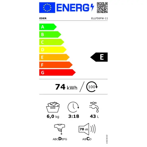 Lave-linge frontal EDER ELLFS6FW-11 - 5
