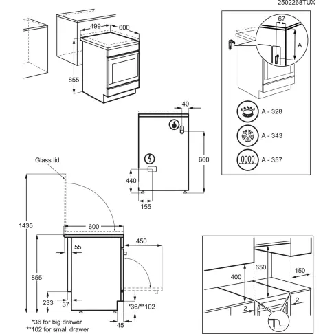 Cuisinière mixte ELECTROLUX LKM520011X - 6
