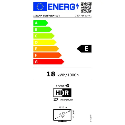 Ecran pc gaming IIYAMA GB2471HSU-W1 - 17