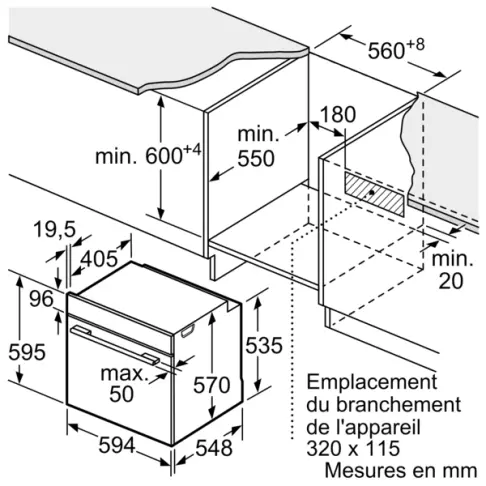Four pyrolyse BOSCH HBA171BS4F - 5