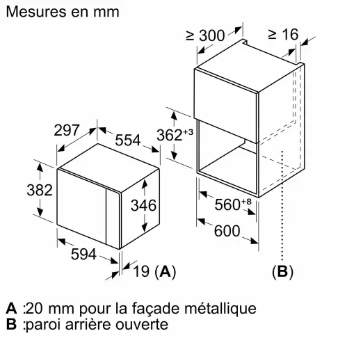 Micro-ondes encastrable monofonction SIEMENS BF425LMB1F - 6