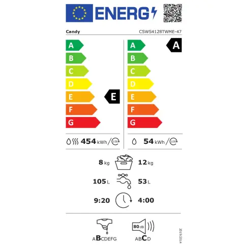 Lave linge séchant CANDY CSWS4128TWME47 - 4