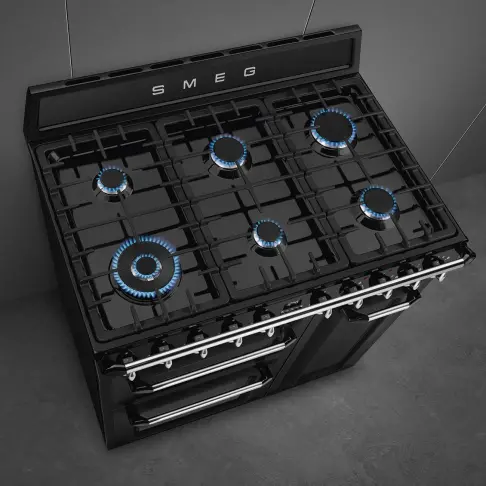 Piano cuisson dessus gaz SMEG GAMME ELITE TR 93 BL - 6