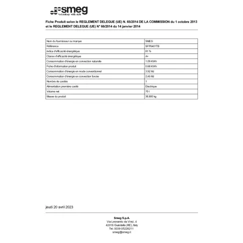 Four pyrolyse SMEG GAMME ELITE SFP6401TB - 2