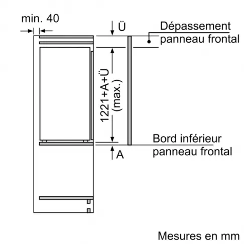 Réfrigérateur intégrable 1 porte BOSCH KIR 41 AFF 0 - 6