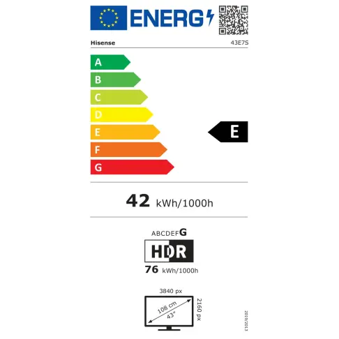 Tv led 43'' HISENSE 43E7S - 7