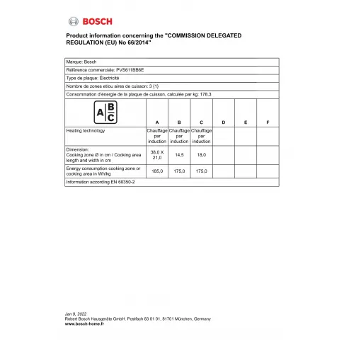Plaque à induction BOSCH PVS611BB6E - 10