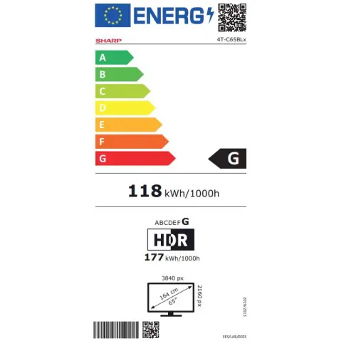Tv led 65'' SHARP 65BL2EA - 7